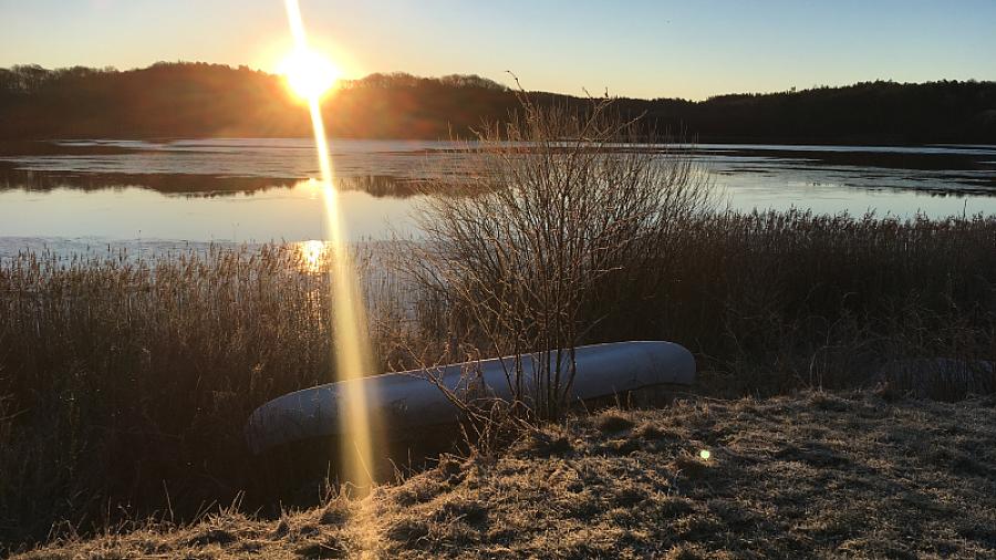 Stensjön en krispig morgon
